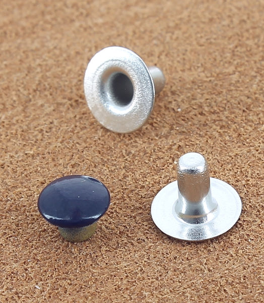 RIVET SIMPLE LAITON VERNIS BLEU MARINE Ø 6.8 mm 6.5 mm | Laiton nickel free